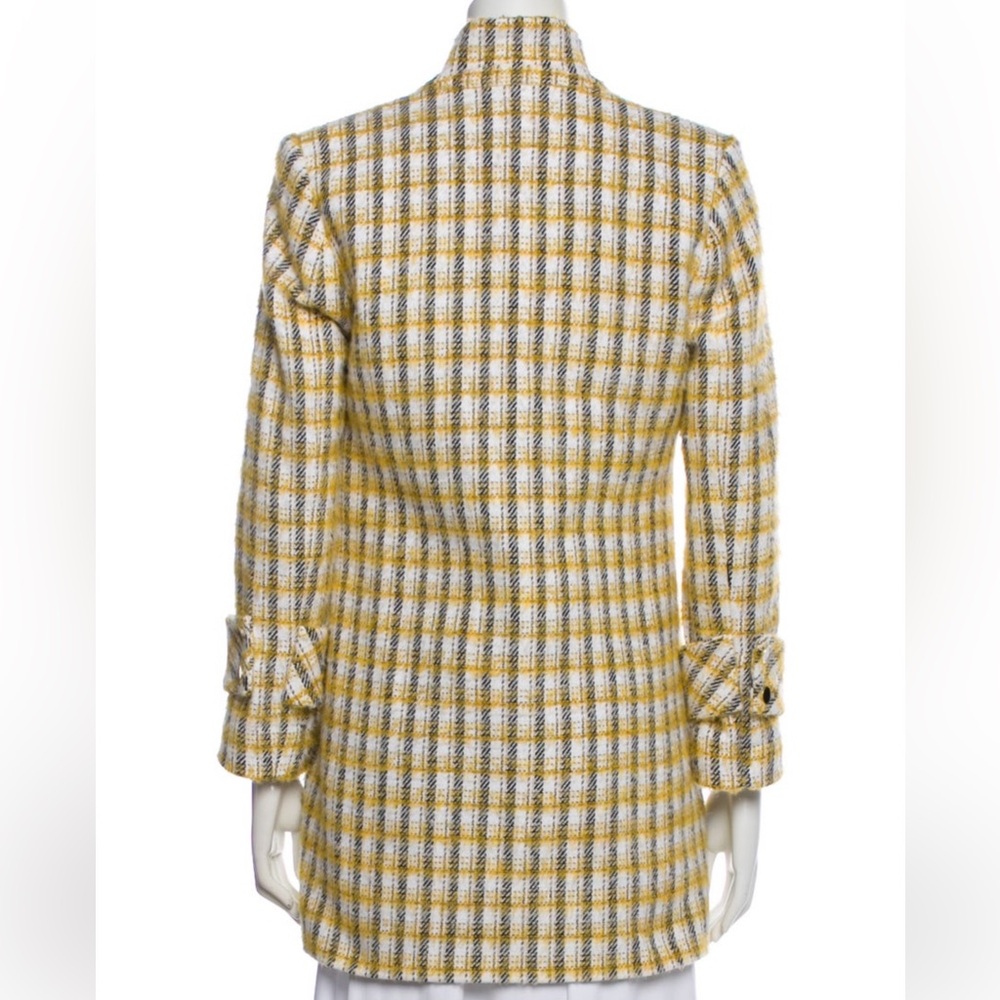 Veronica Beard Jin Yellow Plaid Dickey Jacket Coat - Picture 8 of 9